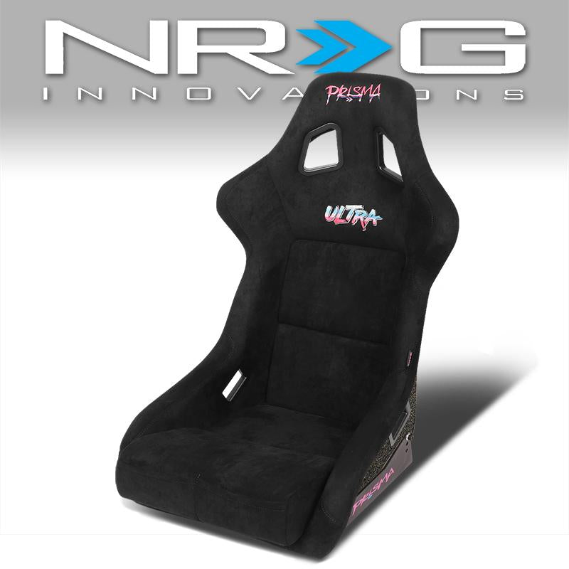 Large Size Black Alcantara Bucket Racing Seats - FRP-302BK-ULTRA