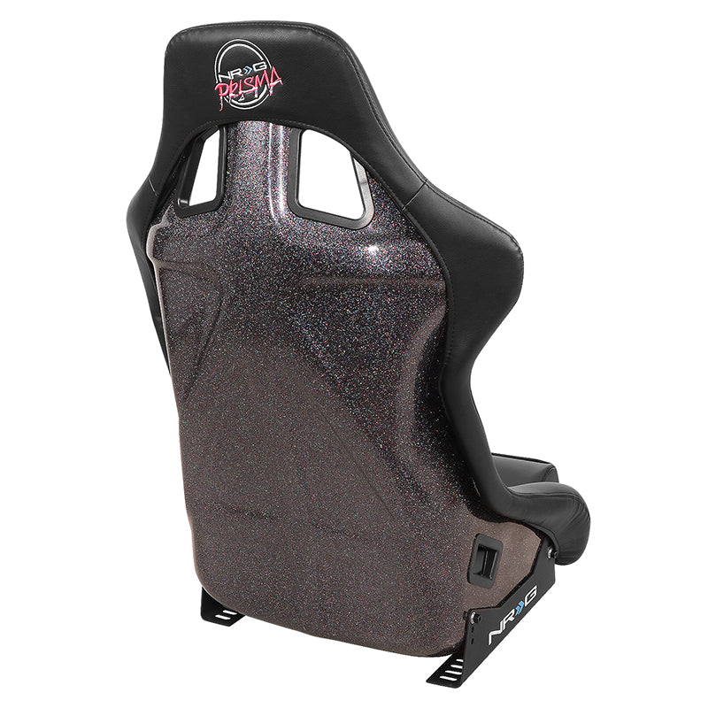 Prisma Vegan Vinyl Large Fixed Back Bucket Racing Seat - FRP-302BK-V
