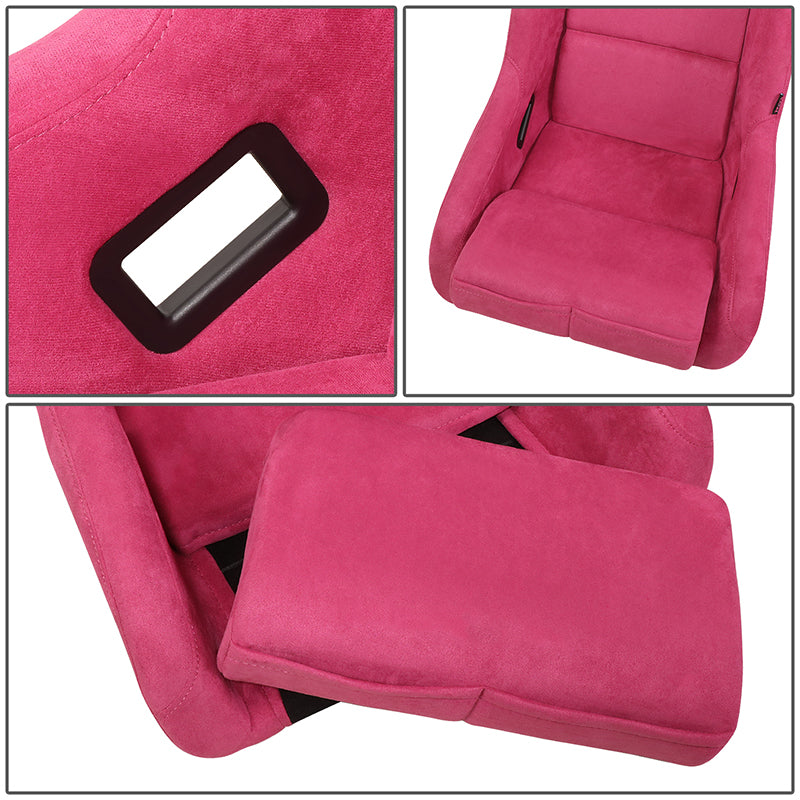 Vegan Micro Fiber Fixed Back Racing Bucket Seat - FRP-302FH-PRISMA
