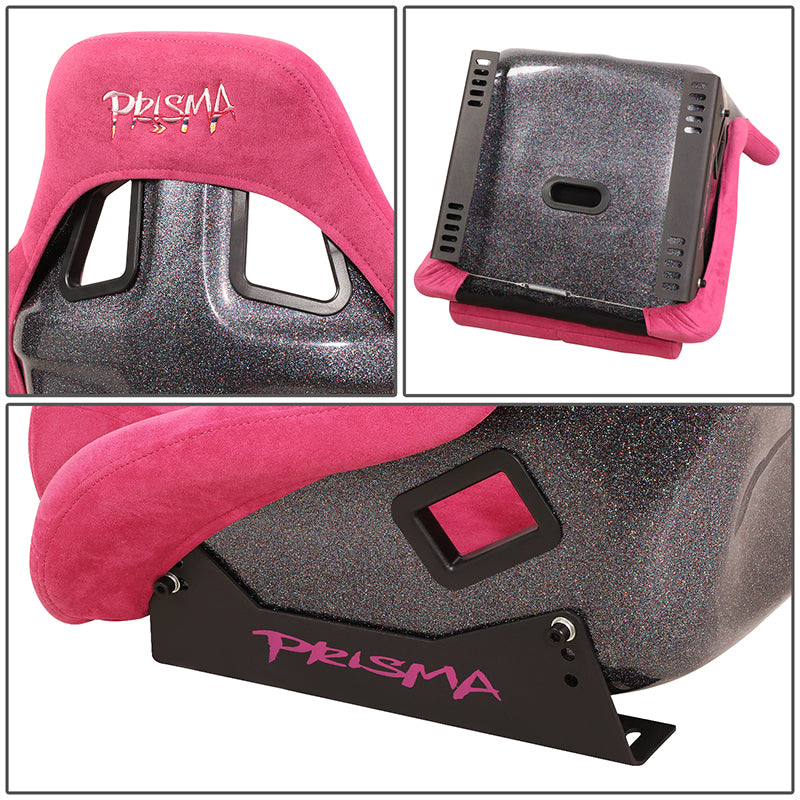 Vegan Micro Fiber Fixed Back Racing Bucket Seat - FRP-302FH-PRISMA