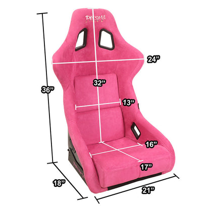 Vegan Micro Fiber Fixed Back Racing Bucket Seat - FRP-302FH-PRISMA