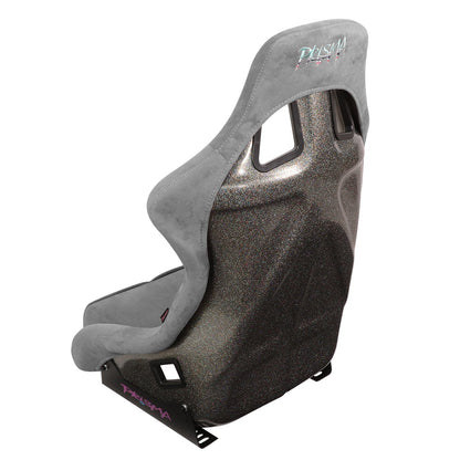 Large Size Grey Alcantara Bucket Racing Seats - FRP-302GY-ULTRA