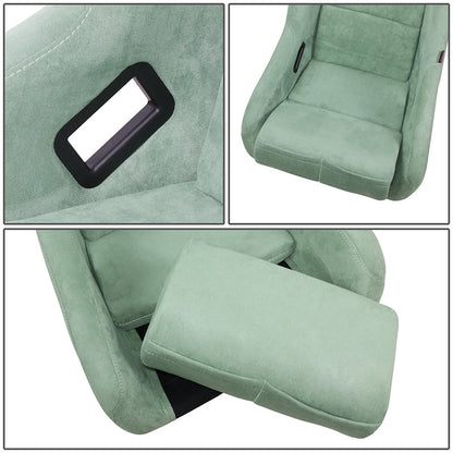 Vegan Micro Fiber Fixed Back Racing Bucket Seat - FRP-302OL-PRISMA