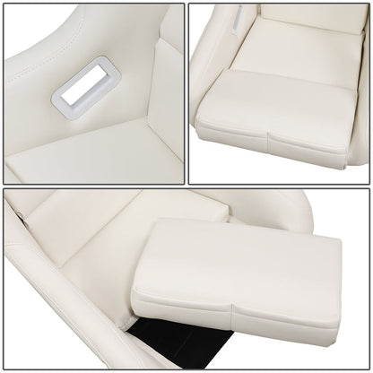 Large Size Fiberglass Fixed Back Bucket Racing Seat - FRP-302WT-V