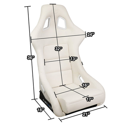Large Size Fiberglass Fixed Back Bucket Racing Seat - FRP-302WT-V