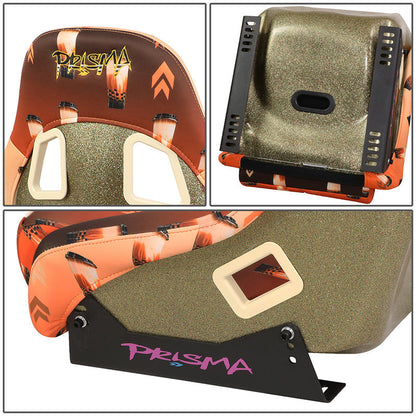 Vegan Satin Fixed Back Racing Bucket Seat - FRP-303-BOBA