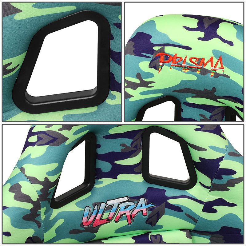 Vegan Satin Fixed Back Racing Bucket Seat - FRP-303-GIJ