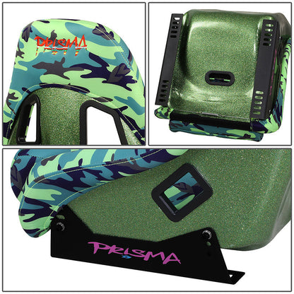 Vegan Satin Fixed Back Racing Bucket Seat - FRP-303-GIJ