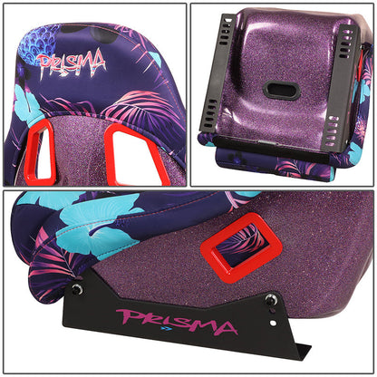 Vegan Satin Fixed Back Racing Bucket Seat - FRP-303-PINA