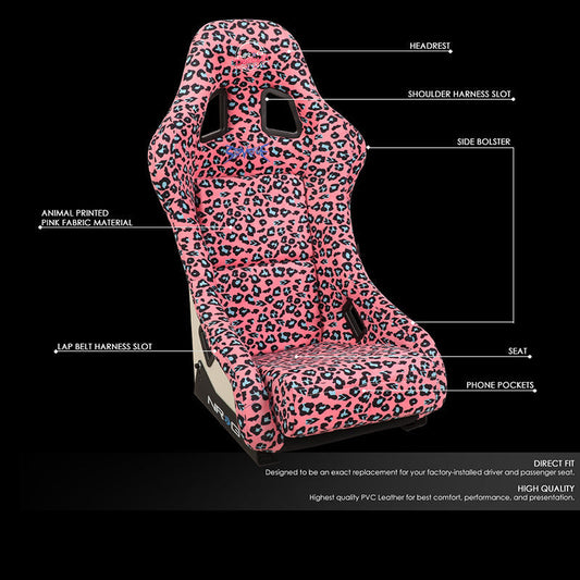 Vegan Micro Fiber Fix Back Racing Bucket Seat - FRP-303-PK-SAVAGE