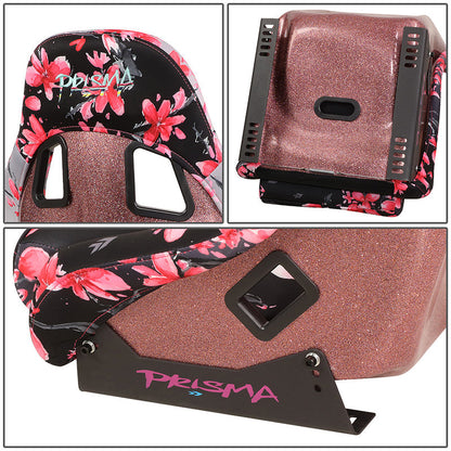 Vegan Satin Fixed Back Racing Bucket Seat - FRP-303-SAKURA