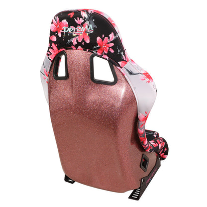 Vegan Satin Fixed Back Racing Bucket Seat - FRP-303-SAKURA