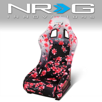 Vegan Satin Fixed Back Racing Bucket Seat - FRP-303-SAKURA