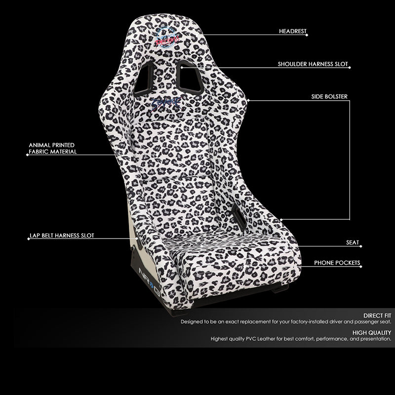 Vegan Micro Fiber Fix Back Racing Bucket Seat - FRP-303-WT-SAVAGE