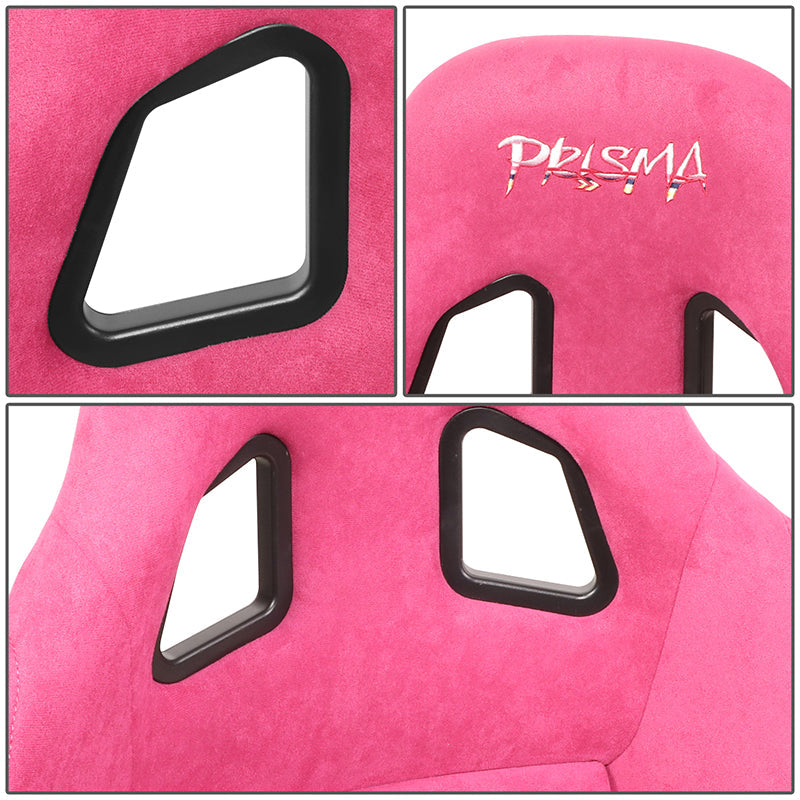 Vegan Micro Fiber Fixed Back Racing Bucket Seat - FRP-303FH-PRISMA