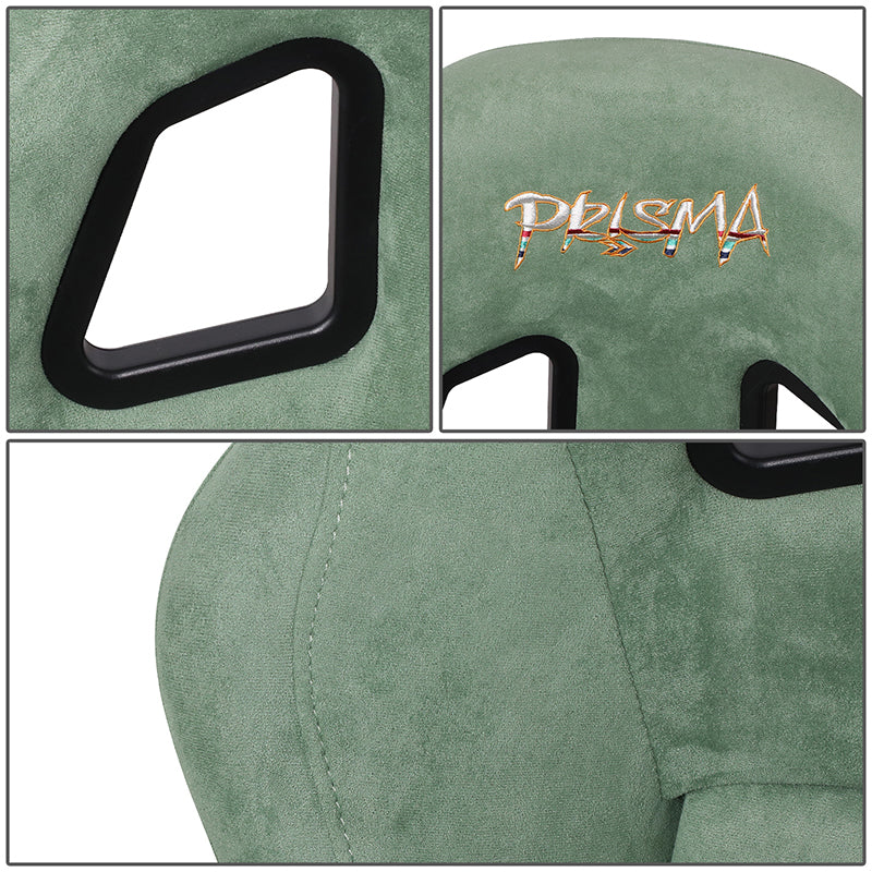 Vegan Micro Fiber Fixed Back Racing Bucket Seat - FRP-303OL-PRISMA
