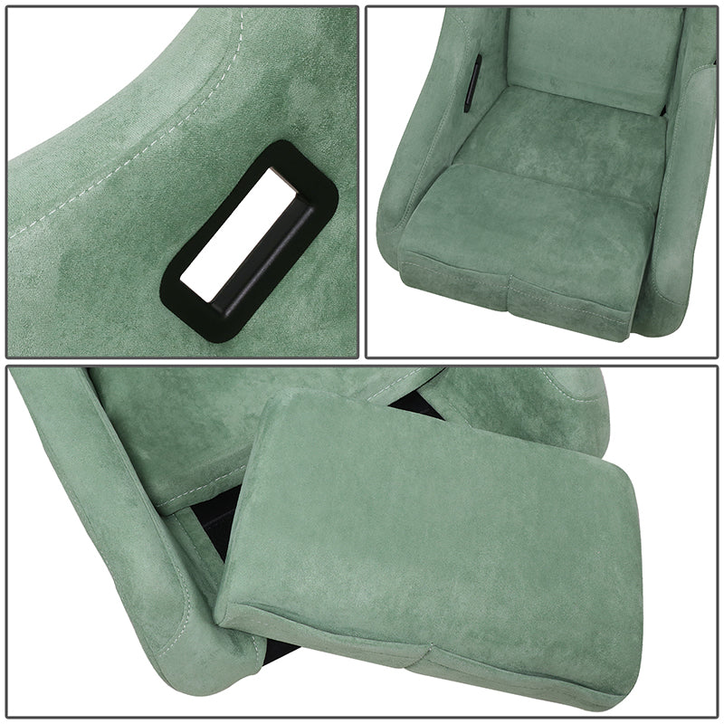 Vegan Micro Fiber Fixed Back Racing Bucket Seat - FRP-303OL-PRISMA