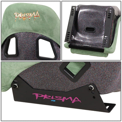 Vegan Micro Fiber Fixed Back Racing Bucket Seat - FRP-303OL-PRISMA
