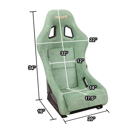 Vegan Micro Fiber Fixed Back Racing Bucket Seat - FRP-303OL-PRISMA