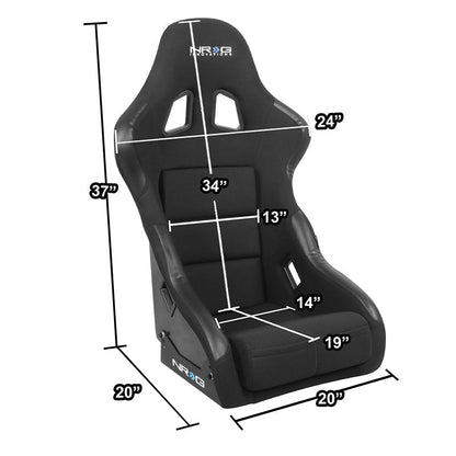 Medium Size Fiberglass Fixed Back Bucket Racing Seat - FRP-311