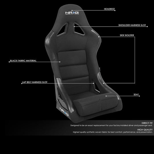 Small Size Fiberglass Fixed Back Bucket Racing Seat - FRP-330