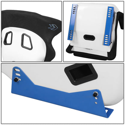 Microfiber Fiberglass Fixed Back Bucket Racing Seat w/Bracket - FRP-600WT