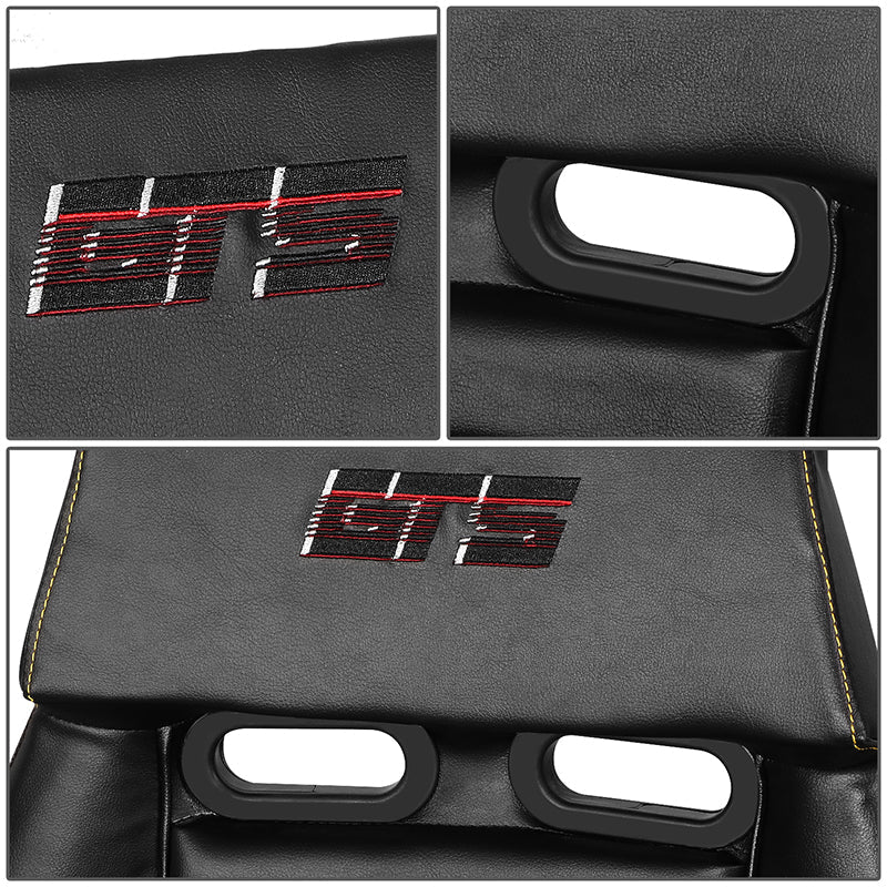 Vegan Leather Fixed Back Racing Bucket Seat - PRI-100BK-ARCADE