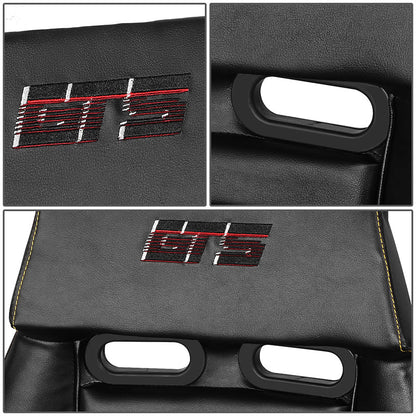 Vegan Leather Fixed Back Racing Bucket Seat - PRI-100BK-ARCADE