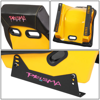 Vegan Leather Fixed Back Racing Bucket Seat - PRI-100BK-ARCADE