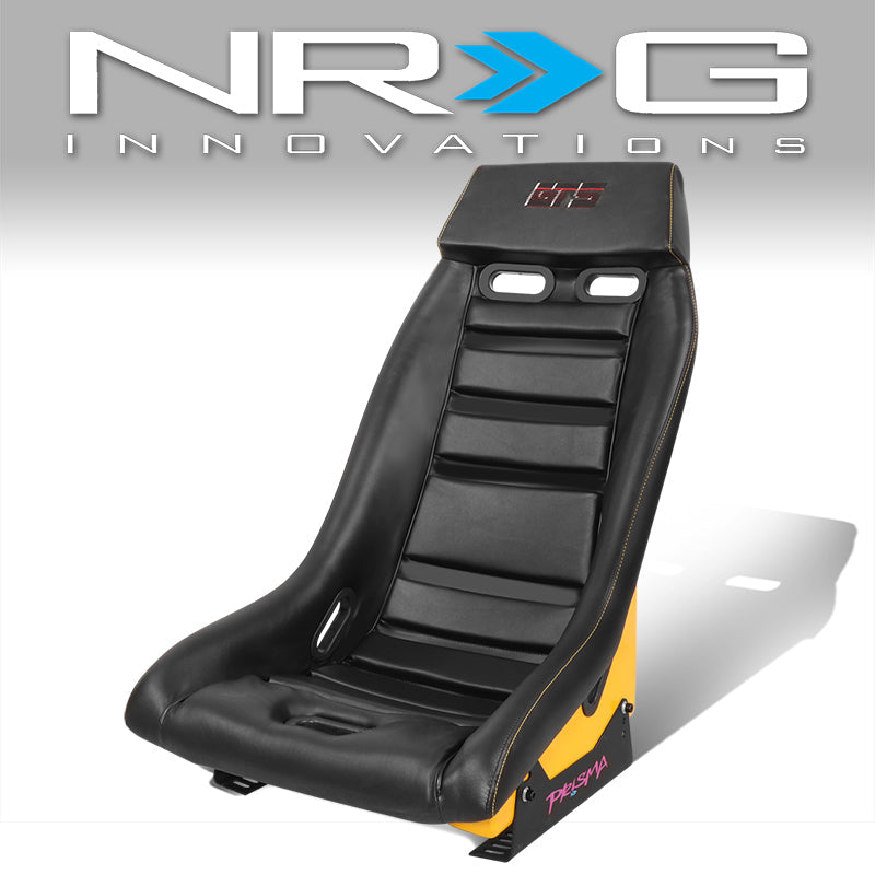 Vegan Leather Fixed Back Racing Bucket Seat - PRI-100BK-ARCADE