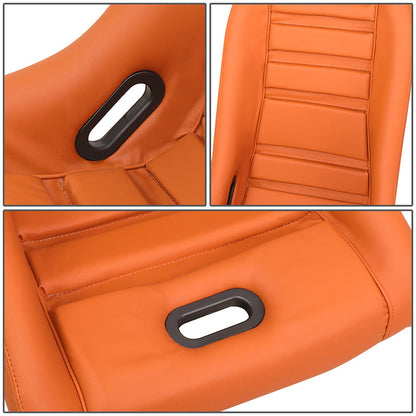Vegan Leather Fixed Back Racing Bucket Seat - PRI-100BR-STARDUST