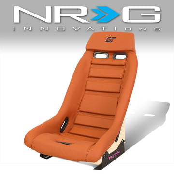 Vegan Leather Fixed Back Racing Bucket Seat - PRI-100BR-STARDUST