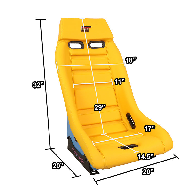Vegan Leather Racing Bucket Seat - PRI-100YL-OASIS
