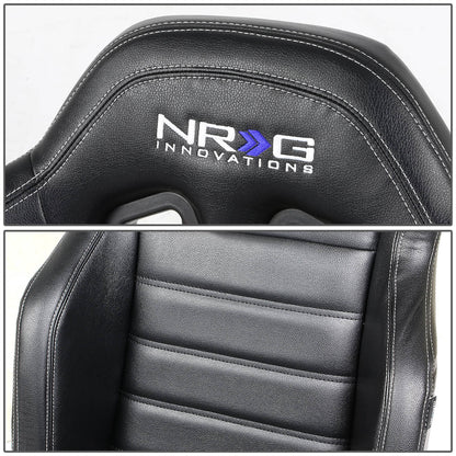 Pair Type-R Style PVC Leather Racing Seats - RSC-208
