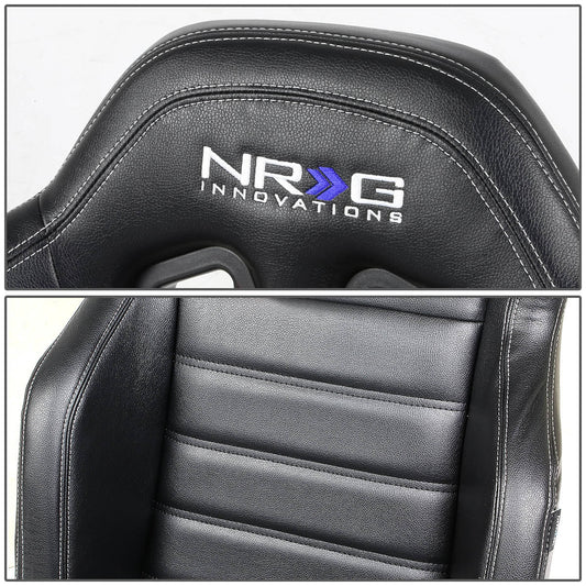 Pair Type-R Style PVC Leather Racing Seats - RSC-208