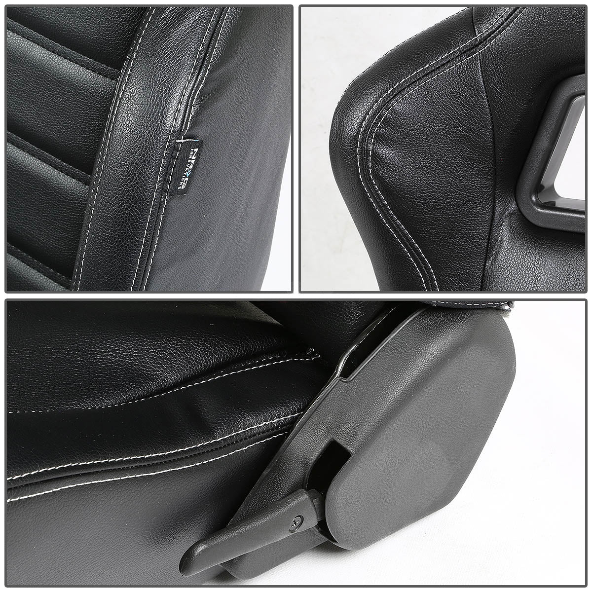 Pair Type-R Style PVC Leather Racing Seats - RSC-208