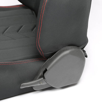 Pair Fiber Bucket Style Fully Reclinable Racing Seats - RSC-800