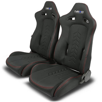 Pair Fiber Bucket Style Fully Reclinable Racing Seats - RSC-800