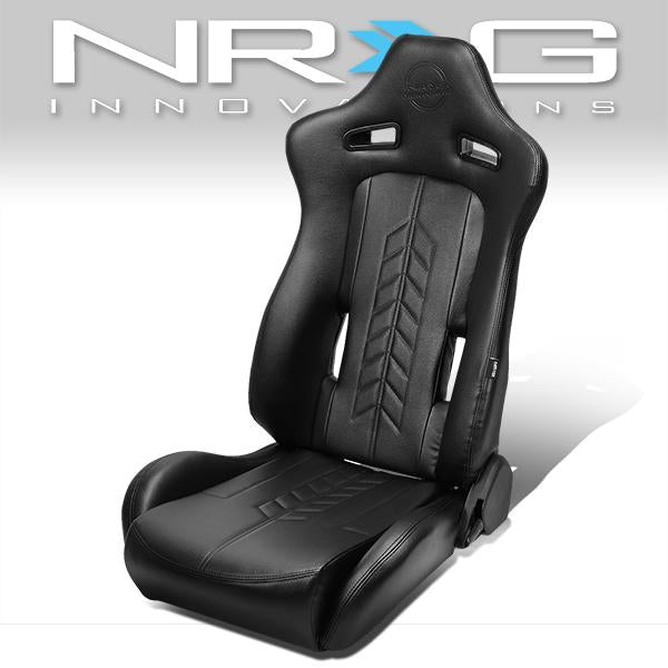 Fully Reclinable PVC Racing Seat - Left/Driver Side - RSC-810BK
