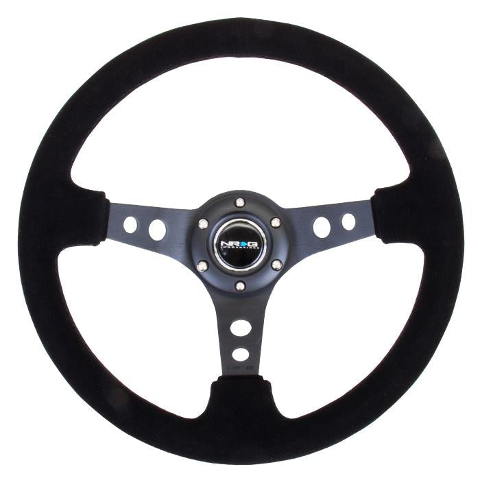 350mm 3 in. Deep Dish Suede Grip Steering Wheel - RST-006-S