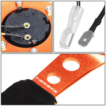 350mm 3 in. Deep Dish Suede Grip Steering Wheel - RST-006S-OR