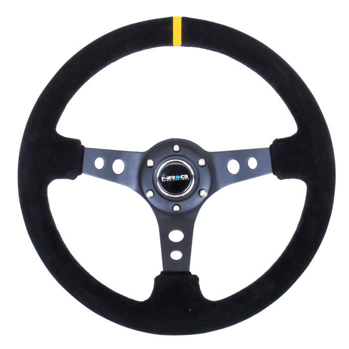 350mm 3 in. Deep Dish Suede Grip Steering Wheel - RST-006S-Y