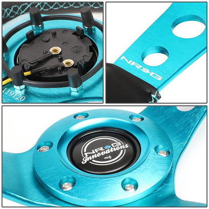 350mm 3 in. Deep Dish Leather Grip Steering Wheel - RST-006TL