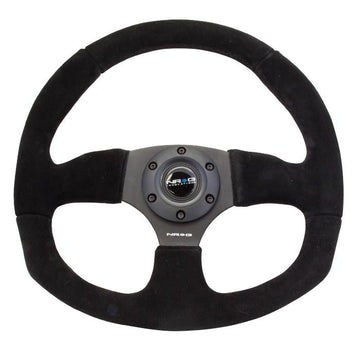 320mm Flat Bottom Suede Grip Steering Wheel - RST-009S