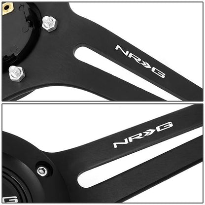 350mm 3 in. Deep Dish Colored Wood Grip Steering Wheel - RST-018BR-BK