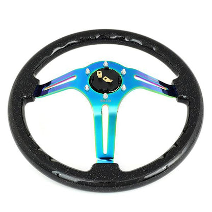 350mm Galaxy Color Sparkle Wood Grip Steering Wheel - RST-018BSB-MC