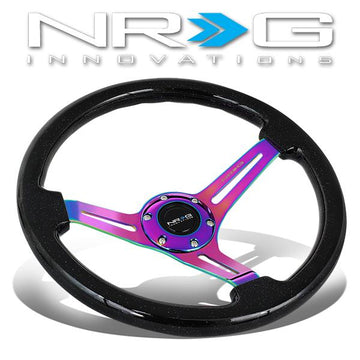 350mm Galaxy Color Sparkle Wood Grip Steering Wheel - RST-018BSB-MC