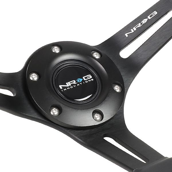 350mm 3 in. Deep Dish Leather Grip Steering Wheel - RST-018R
