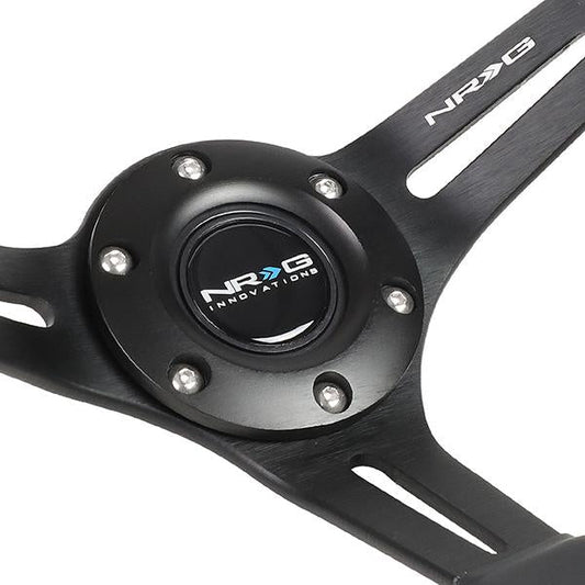 350mm 3 in. Deep Dish Leather Grip Steering Wheel - RST-018R