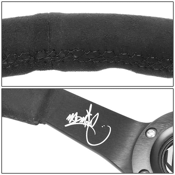 350mm 3 in. Deep Mad Mike Signature Alcantara Steering Wheel - RST-020MB-MM